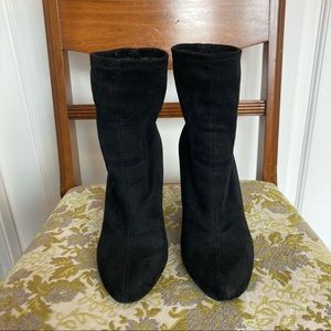 Black sock booties